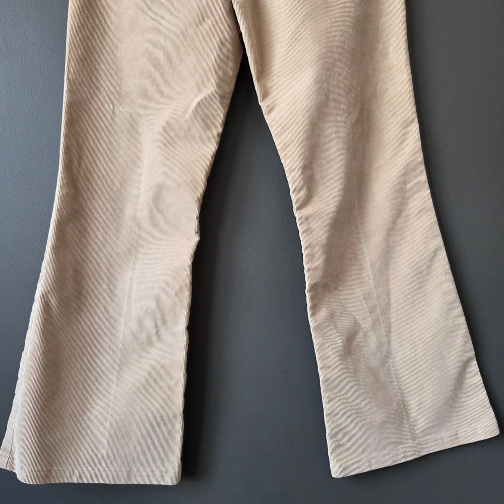Vintage Y2k Aeropostale Womens Low Rise Khaki‎ Corduroy Flare Pants Sz 5/6 2000s - Picture 8 of 10